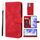 Custodia per telefono in pelle con linee geometriche per Honor X7a Skin Feel (rossa) Custodia per telefono in pelle con linee geometriche per Honor X7a Skin Feel (rossa)