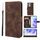 Custodia per telefono in pelle con linee geometriche per Honor X7a Skin Feel (marrone) Custodia per telefono in pelle con linee geometriche per Honor X7a Skin Feel (marrone)