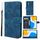 Custodia per telefono in pelle con linee geometriche per Honor X7 Skin Feel (blu) Custodia per telefono in pelle con linee geometriche per Honor X7 Skin Feel (blu)