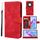 Custodia per telefono in pelle con linee geometriche per Honor X9a Skin Feel (rossa) Custodia per telefono in pelle con linee geometriche per Honor X9a Skin Feel (rossa)