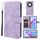 Custodia per telefono in pelle con linee geometriche per Honor X9a Skin Feel (viola) Custodia per telefono in pelle con linee geometriche per Honor X9a Skin Feel (viola)