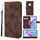 Custodia per telefono in pelle con linee geometriche per Honor X9a Skin Feel (marrone) Custodia per telefono in pelle con linee geometriche per Honor X9a Skin Feel (marrone)