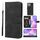 Custodia per telefono in pelle con linee geometriche per Honor X30i Skin Feel (nera) Custodia per telefono in pelle con linee geometriche per Honor X30i Skin Feel (nera)