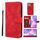 Custodia per telefono in pelle con linee geometriche per Honor X30i Skin Feel (rossa)