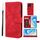 Custodia per telefono in pelle con linee geometriche per Honor X8a Skin Feel (rossa) Custodia per telefono in pelle con linee geometriche per Honor X8a Skin Feel (rossa)