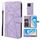 Custodia per telefono in pelle con linee geometriche per Honor X8a Skin Feel (viola) Custodia per telefono in pelle con linee geometriche per Honor X8a Skin Feel (viola)