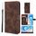 Custodia per telefono in pelle con linee geometriche per Honor X8a Skin Feel (marrone) Custodia per telefono in pelle con linee geometriche per Honor X8a Skin Feel (marrone)