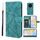 Custodia per telefono in pelle con linee geometriche per Honor X9 Skin Feel (verde) Custodia per telefono in pelle con linee geometriche per Honor X9 Skin Feel (verde)