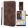 Custodia per telefono in pelle con linee geometriche per Honor X9 Skin Feel (marrone) Custodia per telefono in pelle con linee geometriche per Honor X9 Skin Feel (marrone)