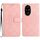 Custodia per telefono in pelle con struttura a griglia rombica globale per Honor 200 5G (rosa) Custodia per telefono in pelle con struttura a griglia rombica globale per Honor 200 5G (rosa)