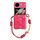 Custodia per telefono con fibbia laterale con texture a conchiglia perlescente per vivo X Flip con braccialetto arcobaleno (rosso) Custodia per telefono con fibbia laterale con texture a conchiglia perlescente per vivo X Flip con braccialetto arcobaleno (rosso)