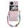 Per vivo X Flip Custodia per telefono con fibbia laterale con texture a conchiglia perlescente e braccialetto arcobaleno (rosa) Per vivo X Flip Custodia per telefono con fibbia laterale con texture a conchiglia perlescente e braccialetto arcobaleno (rosa)