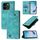 Custodia per telefono in pelle goffrata per vivo iQOO Z9x Skin Feel (verde)