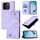 Custodia per telefono in pelle goffrata per vivo iQOO Z9x Skin Feel (viola chiaro)