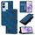 Custodia per telefono in pelle goffrata per vivo V29 5G Global / V29 Pro Skin Feel (blu)