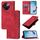 Custodia per telefono in pelle goffrata Global Skin Feel per vivo V30e 5G (rossa) Custodia per telefono in pelle goffrata Global Skin Feel per vivo V30e 5G (rossa)