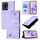 Custodia per cellulare in pelle goffrata per vivo Y02 / Y02A / Y02t / Y11 2023 (viola chiaro)