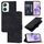 Custodia per telefono in pelle goffrata Global Skin Feel per vivo Y03 4G (nera)