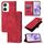 Custodia per telefono in pelle goffrata Global Skin Feel per vivo Y03 4G (rossa) Custodia per telefono in pelle goffrata Global Skin Feel per vivo Y03 4G (rossa)