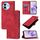 Custodia per cellulare in pelle goffrata per vivo Y38 5G (rossa)