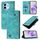 Per vivo Y38 5G Custodia in pelle goffrata con effetto pelle (verde)