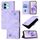Custodia per telefono in pelle goffrata per vivo Y38 5G (viola chiaro)