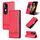 Custodia per telefono in pelle magnetica con texture di vitello AZNS per vivo S19 (rossa) Custodia per telefono in pelle magnetica con texture di vitello AZNS per vivo S19 (rossa)