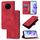 Custodia in pelle goffrata effetto pelle per Honor 50 Lite (rosso)