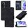 Custodia per telefono in pelle goffrata per Honor 50 SE (nera)