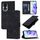 Custodia per telefono in pelle goffrata per Honor 80 (nera)