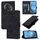 Custodia per telefono in pelle goffrata per Honor Magic5 Pro (nera)