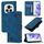 Custodia per telefono in pelle goffrata globale per Honor Magic6 Pro 5G (blu) Custodia per telefono in pelle goffrata globale per Honor Magic6 Pro 5G (blu)