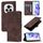 Custodia per telefono in pelle goffrata globale per Honor Magic6 Pro 5G (marrone) Custodia per telefono in pelle goffrata globale per Honor Magic6 Pro 5G (marrone)