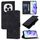 Custodia per telefono in pelle goffrata globale per Honor Magic6 Pro 5G (nera) Custodia per telefono in pelle goffrata globale per Honor Magic6 Pro 5G (nera)