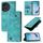 Custodia in pelle goffrata effetto pelle per Honor Play 50 (verde)