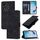 Custodia per telefono in pelle goffrata per Honor Play 50 (nera)