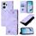 Custodia per telefono in pelle goffrata per Honor X7a / Play7T 5G (viola chiaro) Custodia per telefono in pelle goffrata per Honor X7a / Play7T 5G (viola chiaro)