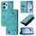 Custodia per telefono in pelle goffrata per Honor X7a / Play7T 5G (verde)