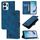 Custodia per telefono in pelle goffrata per Honor X7a / Play7T 5G (blu)