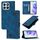 Custodia per telefono in pelle goffrata per Honor X8b (blu)