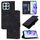 Custodia per telefono in pelle goffrata per Honor X8b (nera)