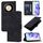 Custodia per telefono in pelle goffrata globale per Honor X9b / Magic6 Lite 5G (nera) Custodia per telefono in pelle goffrata globale per Honor X9b / Magic6 Lite 5G (nera)
