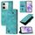 Custodia per telefono in pelle goffrata Global Skin Feel per vivo Y100 5G (verde)