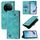Custodia per telefono in pelle goffrata per vivo X100 Pro Skin Feel (verde) Custodia per telefono in pelle goffrata per vivo X100 Pro Skin Feel (verde)