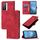 Custodia per cellulare in pelle goffrata per vivo Y76 5G (rossa)