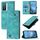 Custodia per cellulare in pelle goffrata per vivo Y76 5G (verde)