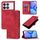 Custodia per telefono in pelle goffrata per Xiaomi Redmi K70 / K70 Pro Skin Feel (rossa)