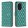 Custodia per cellulare in pelle flip con portafoglio a reticolo di diamanti per Honor 200 (verde) Custodia per cellulare in pelle flip con portafoglio a reticolo di diamanti per Honor 200 (verde)