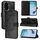 Custodia per telefono in pelle con farfalla goffrata per Honor 200 (nera)