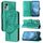 Per Ulefone Note 14 Custodia in pelle con motivo a farfalla in rilievo (verde) Per Ulefone Note 14 Custodia in pelle con motivo a farfalla in rilievo (verde)